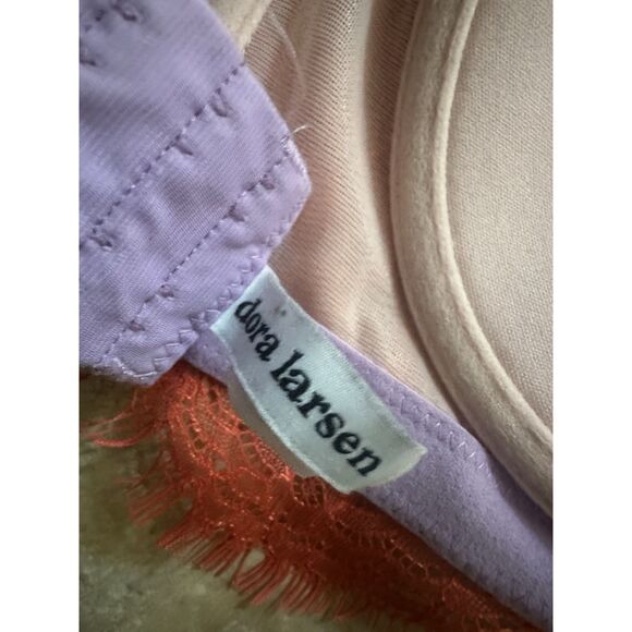 Dora Larsen 36D Multi Color Bra Pink Orange Lavender - Picture 5 of 6